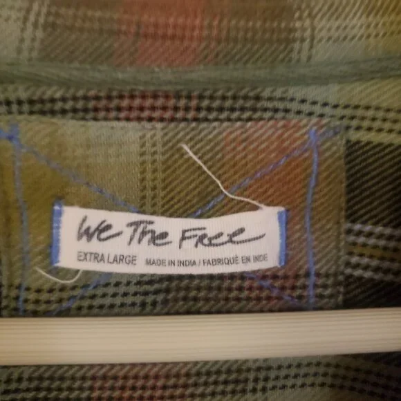 Free People Izzie Cargo Shirt Womens XL Olive Combo Oversized - Picture 4 of 5